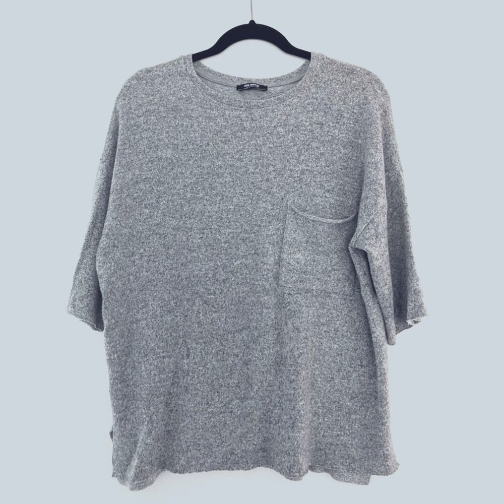 Zara Trafalug | heather grey drop should top